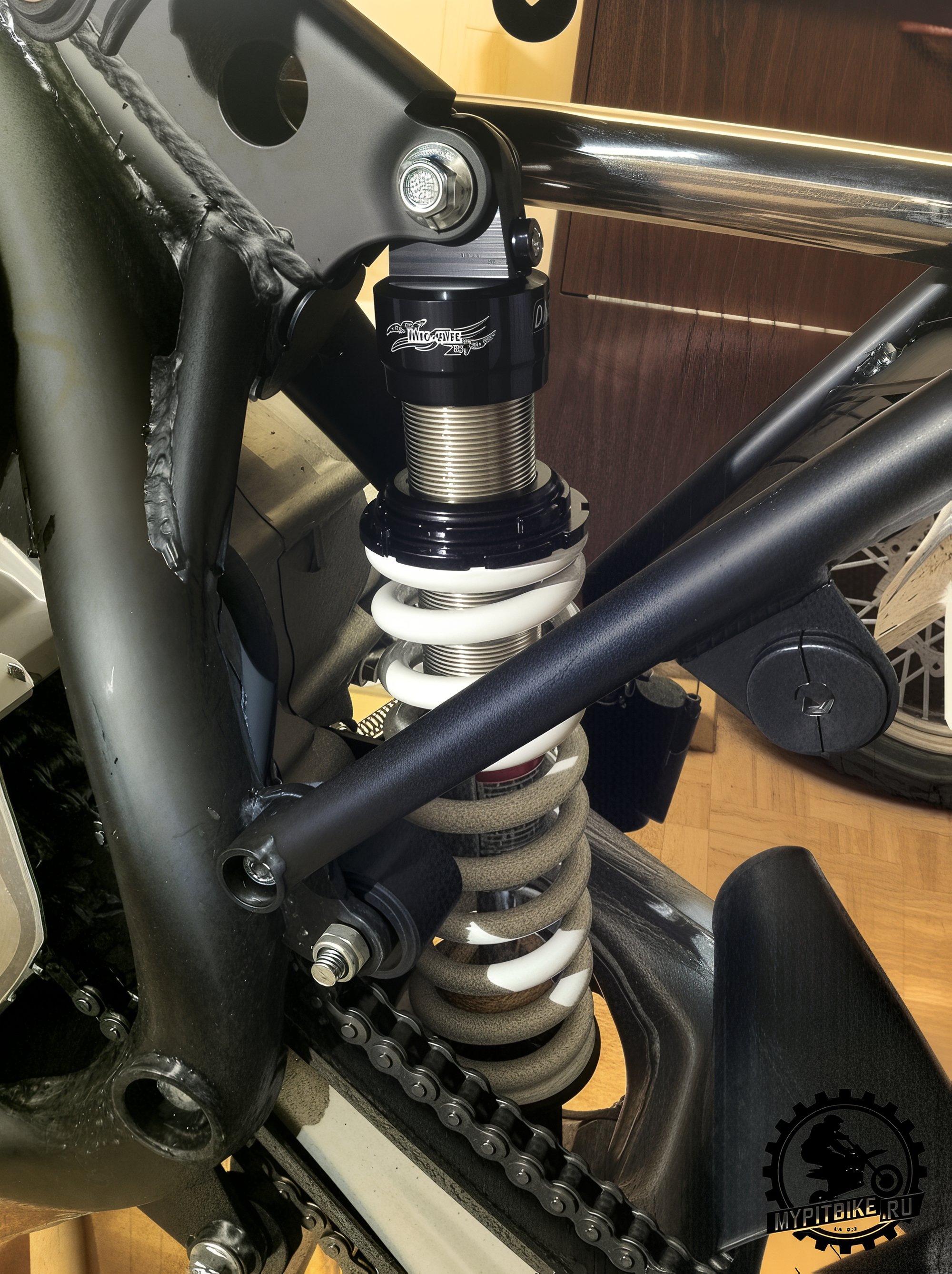 installing shock absorber on pit bike