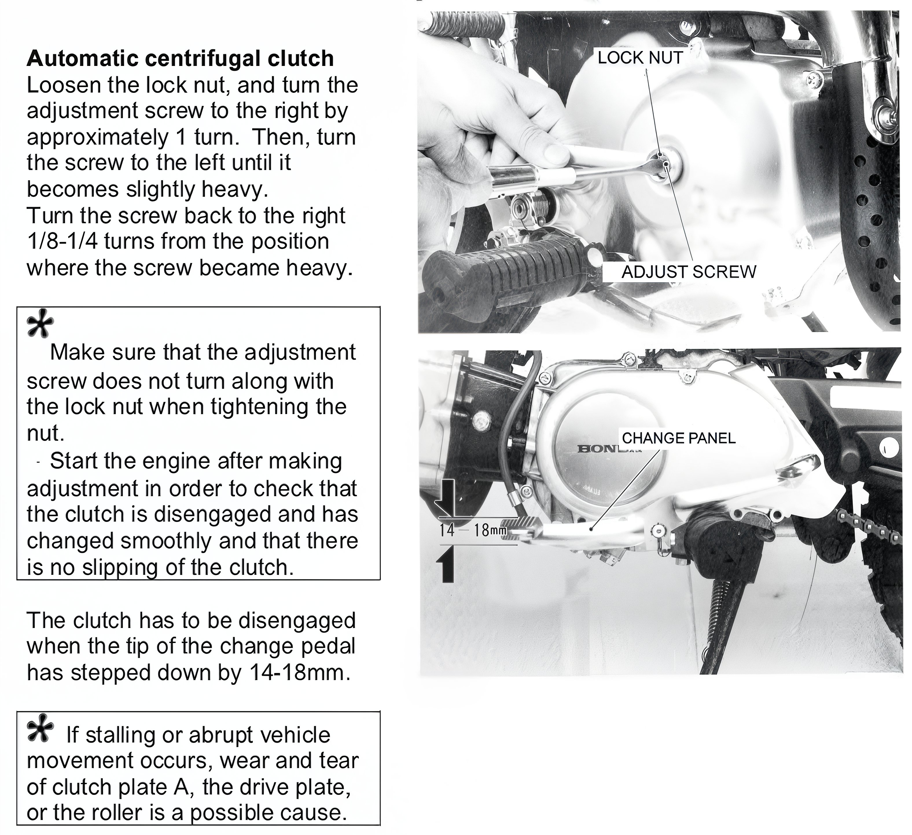Semi Auto Clutch Adjustment